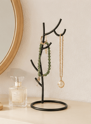 Tree-shaped metal organizer stand